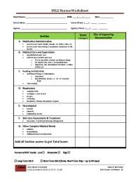IMLS Nurses Worksheet
