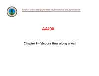 Viscous Flow Along a Wall in Aeronautics and Astronautics