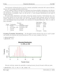R Help Probability Distributions Fall 2003