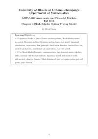 Black-Scholes Option Pricing Model