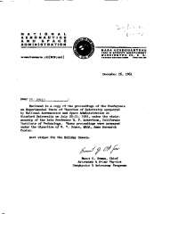 Conference on Experimental Tests of Theories of Relativity Proceedings