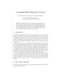 A Language-Based Approach to Security