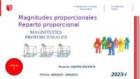 Programa de Formación Humanística: Pensamiento Lógico - Sesión 6: Proporcionalidad
