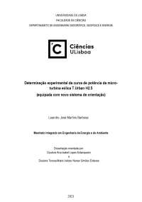 Análise e verificação da curva de potência de uma turbina eólica em ambiente urbano