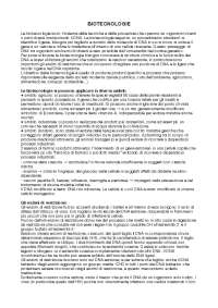 Biotecnologie - riassunto completo