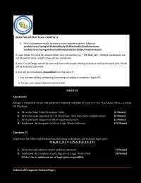 Digital Logic Design Lab Exam