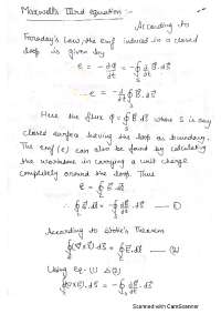 Maxwell's Equations and Electromagnetic Fields: Important Questions and Answers