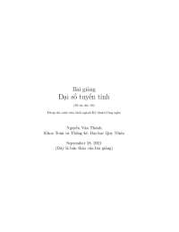 Slide môn đại số tuyến tính