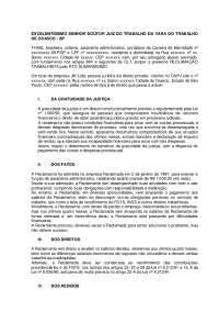 Peça processual de direito trabalhista