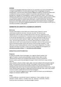 Eczema, dermatite atopica e da contatto