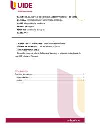 Análisis de la Auditoría de Ingresos: Aplicación de las NIIF y su Impacto Tributario