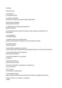 paniere psichiatria compilato: domande chiuse e aperte
