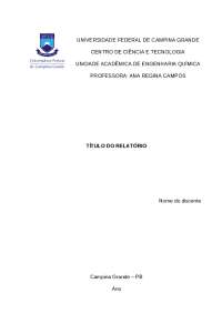 Modelo Relatório de Laboratório