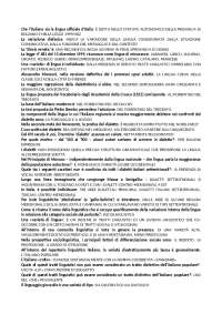 Paniere LINGUISTICA ITALIANA, GIOLA - Tutte le RISPOSTE CORRETTE