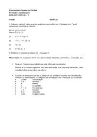 INICIO A PROGRAMA, DE COMPUTACAO
