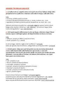 DE BELLO GALLICO Traduzione e Analisi