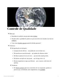 Controle de Qualidade: Tolerâncias e Aplicações