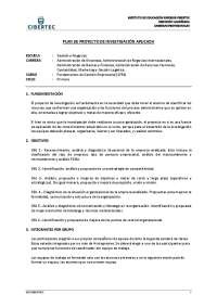 Plantilla de Proyecto de Investigación Aplicada para la Escuela de Gestión y Negocios