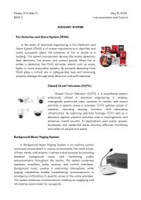 Auxiliary Systems in Electrical Engineering - Prof. Reid