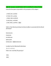 SBB-Rh System QUESTIONS WITH COMPLETE SOLUTIONS