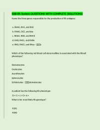 SBB-Rh System QUESTIONS WITH COMPLETE SOLUTIONS