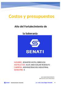 Costos y presupuestos en la administración industrial - Prof. Beserra