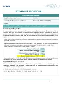 Viabilidade de Investimento em Empresa de Roupas Femininas: Cálculo do Custo de Capital