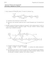 Exercícios de máquinas de turing