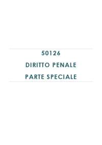 Diritto Penale - Parte speciale [50126] - A.A. 2022-2023