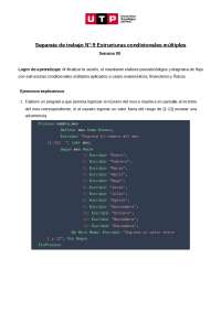Estructura condicional múltiple