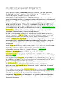 Risposte Psicologia dell'orientamento e del placement