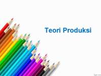 Teori Fungsi Produksi