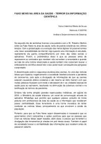 Produção textual sobre fake news