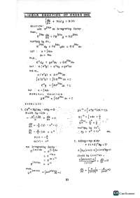 Linear of Order One differential equations sample problems