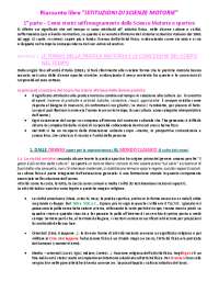 Istituzioni di scienze motorie, riassunto del libro completo.
