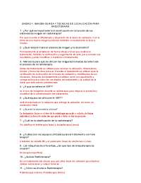 Campo de preguntas para estudiar en un examen de tomografía