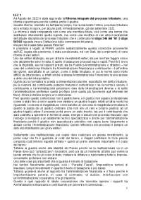 Sbobinature diritto processuale tributario (giustizia tributaria)