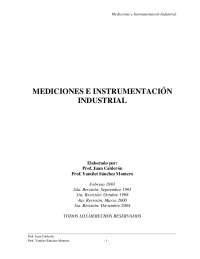 Instrumentación Industrial: Principios de Medición y Control - Prof. Billanoba