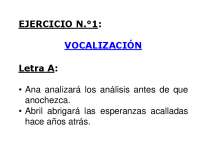 Ejercicios de Vocalización: Letra A, E, I, O, U