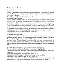 Modes of Nutrition: A Comprehensive Overview