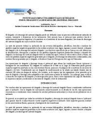 Potenciales impactos ambientales generados por el dragado