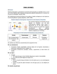 Manufactura de la forma farmaceutica emulsion