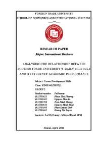The Impact of School Daily Routine on Students' Academic Performance: A Research Study