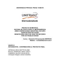 Análisis de Costos en JIREH Confecciones: Estudio de Caso