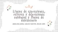 Lineas de expresiones relieves y depresiones cutaneas