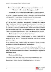 Lectura del caso-práctico “Ars nova” y su expansión internacional: “Gestión de la divers