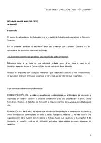 CASO PRÁCTICO CONVENIO COLECTIVO