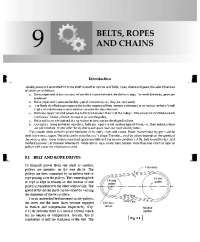 Belts, Ropes and Chains