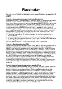 Riassunto sintetico dei primi 4 capitoli di Placemaker