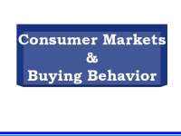 Consumer market and buying behaviour